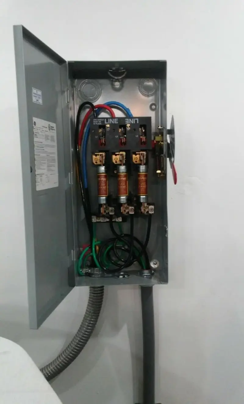 Three-phase disconnect switch installed for Electrical Wiring & Rewiring in Burtchville